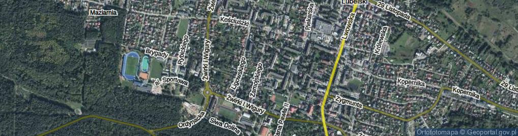 Zdjęcie satelitarne Zamojskiego Tomasza ul.